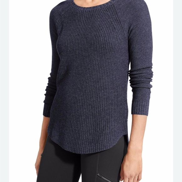Athleta Dark Blue Textured Sweater - Picture 1 of 3